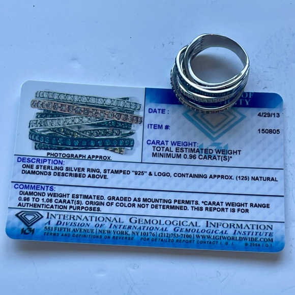 Crossover multicolored diamond ring - Picture 5 of 9